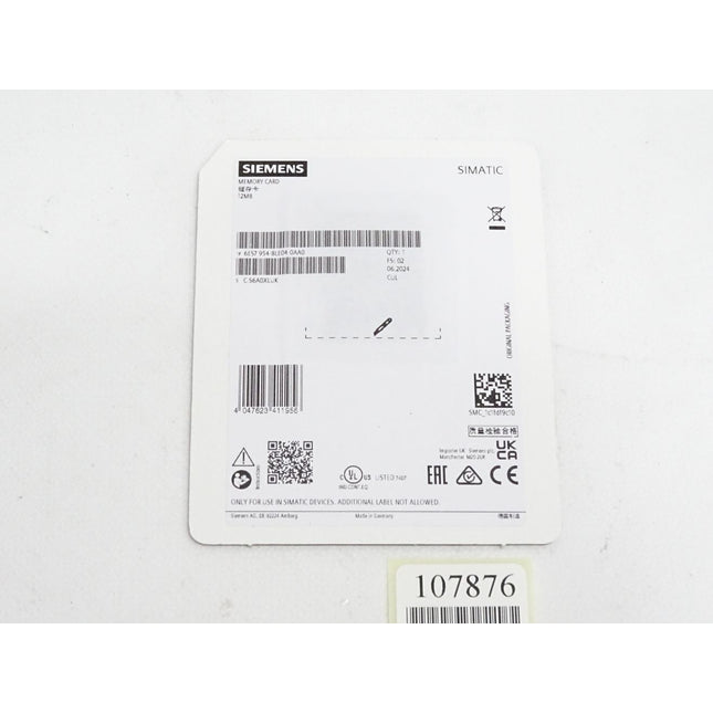 Siemens Memory Card 12MB 6ES7954-8LE04-0AA0 6ES7 954-8LE04-0AA0 / Neu OVP versiegelt - Maranos.de