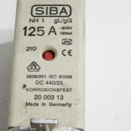 SIBA NH1 gL/gG 125A 500VAC 120kA 2000313 20 003 13 - Maranos.de