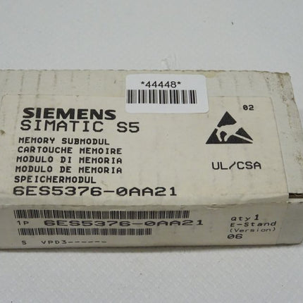Siemens 6ES5376-0AA21 Eprom 32KB 6ES5 376-0AA21 E:06 Neu-versiegelt - Maranos.de