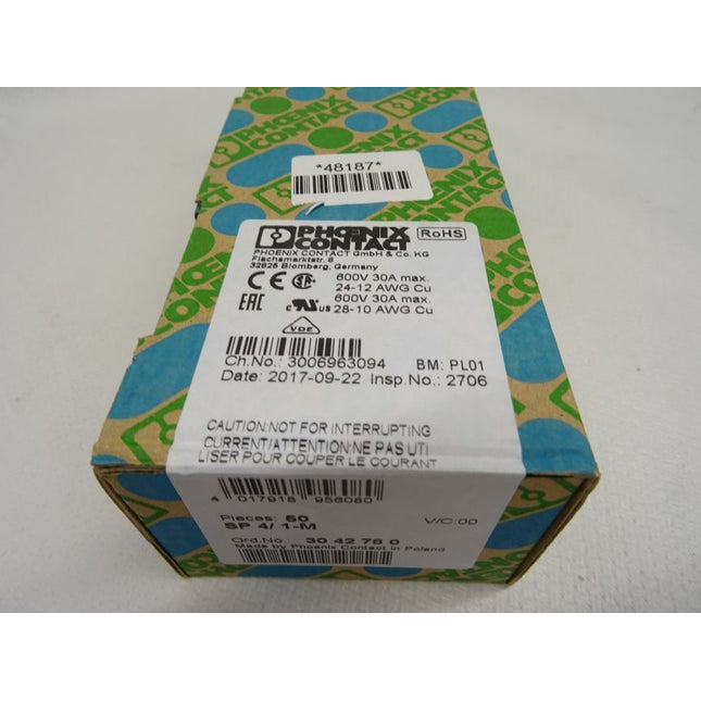 Phoenix Contact SP 4/1-M 50stk. Stecker Steckelement 3042780 neu-OVP - Maranos.de