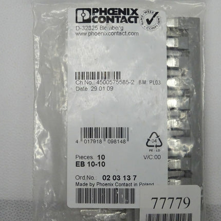 Phoenix Contact 0203137 (10&#180;er Pack) EB 10-10 4500575585-2 Neu-OVP - Maranos.de