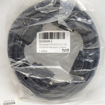Monitorkabel HD15S 5m VGA/SVGA K5326SW.5 / Neu OVP - Maranos.de