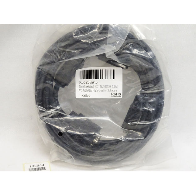 Monitorkabel HD15S 5m VGA/SVGA K5326SW.5 / Neu OVP - Maranos.de