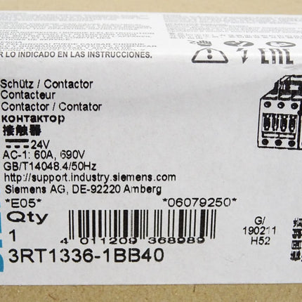 Siemens Schütz 3RT1336-1BB40 / Neu OVP - Maranos.de