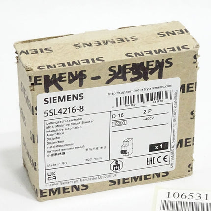 Siemens Leitungsschutzschalter 5SL4216-8 / Neu OVP - Maranos.de