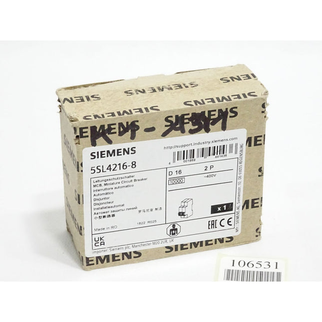 Siemens Leitungsschutzschalter 5SL4216-8 / Neu OVP - Maranos.de