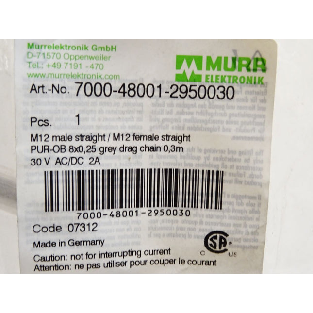 Murr Elektronik Kabel 7000-48001-2950030 / Neu OVP - Maranos.de