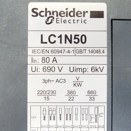 Schneider Electric Leistungsschalter EasyPact LC1N50 80A 690V / Neu - Maranos.de