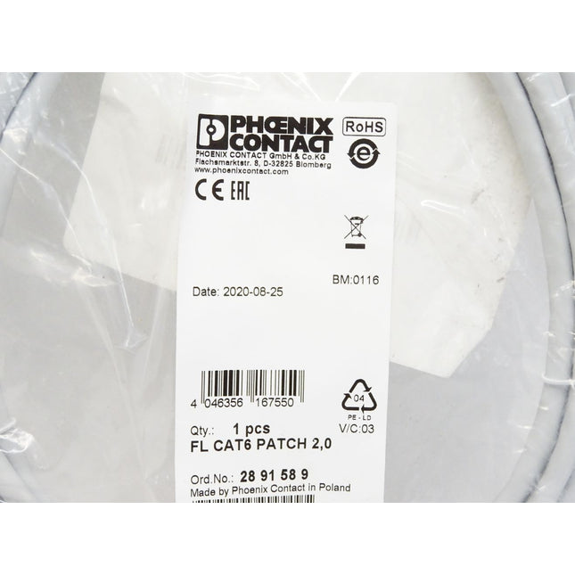Phoenix Contact Patch-Kabel FL CAT6 PATCH 2,0 / 2891589 / Neu OVP - Maranos.de