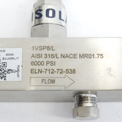 Bulk 1VSP8/L AISI 316/L NACE MR01.75 / 6000PSI ELN-712-72-538 / Neu OVP - Maranos.de