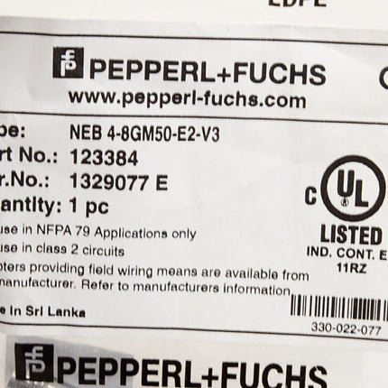 Pepperl+Fuchs Induktiver Sensor 123384 NEB 4-8GM50-E2-V3 NEB4-8GM50-E2-V3 / Neu OVP - Maranos.de