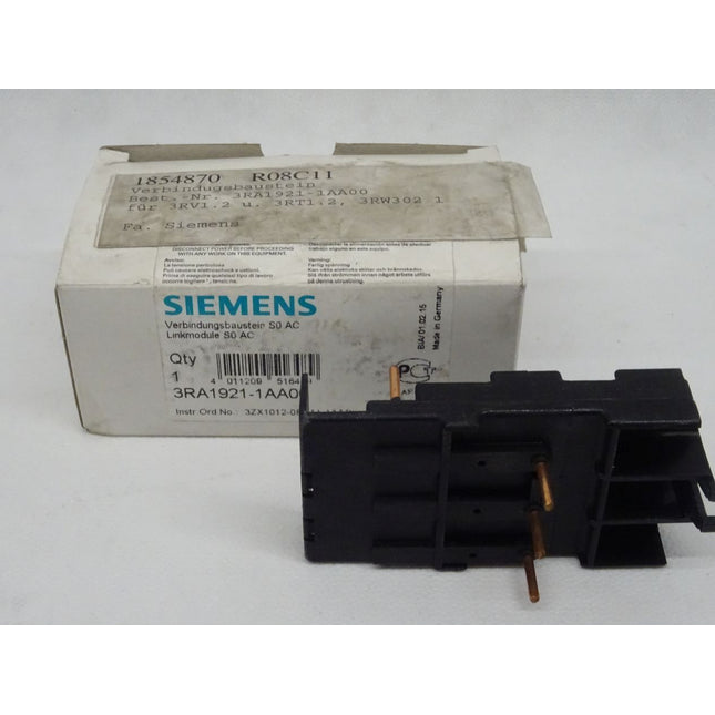 Siemens 3RA1921-1AA00 / 3RA1 921-1AA00 Verbindungsbaustein S0AC NEU-OVP - Maranos.de