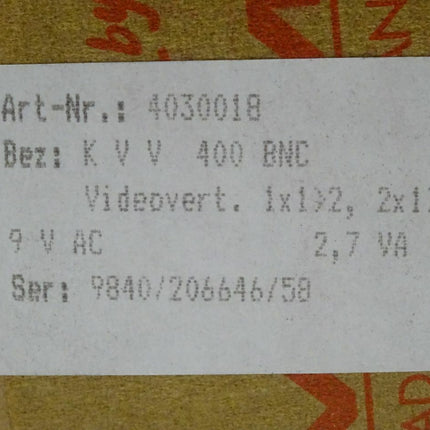 MHM Electronic KVV400BNC Videoverteiler 4030018 neu-OVP - Maranos.de