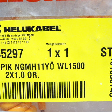 Helukabel 85297 PUR-Spiralkabel H05BQ-F orange 2 x 1 mm² WL 1500 mm / Neu OVP - Maranos.de