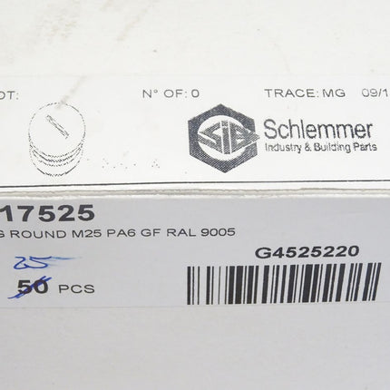 Schlemmer Plug Round M25 7217525 / Inhalt : 25 Stück / Neu OVP - Maranos.de