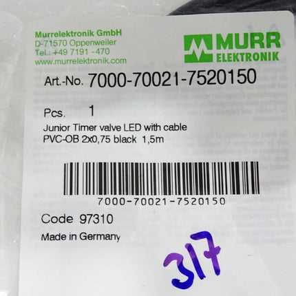 Murr Elektronik Kabel 1.5m 7000-70021-7520150 / Neu OVP - Maranos.de