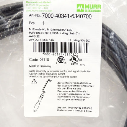 Murr Elektronik 7000-40341-6340700 / Neu OVP - Maranos.de