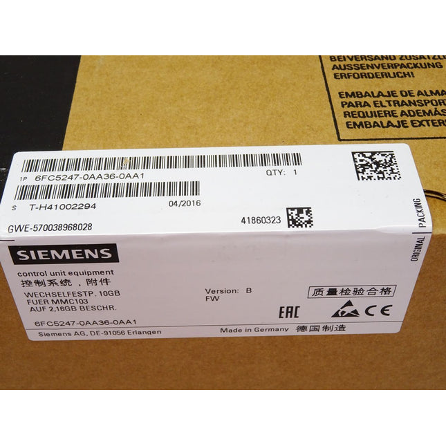 Siemens Sinumerik Festplatte 6FC5247-0AA36-0AA1 Version B Neu OVP versiegelt - Maranos.de