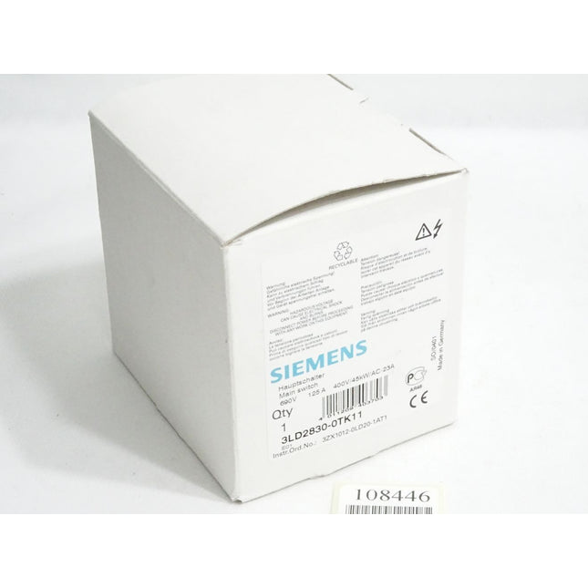 Siemens Hauptschalter 3LD2830-0TK11 / Neu OVP - Maranos.de