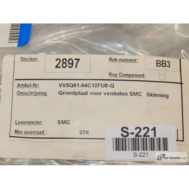 Neu: SMC VV5Q41-04C12FU0-Q Grundplatte für Ventile VV5Q4104C12FU0Q - Maranos.de