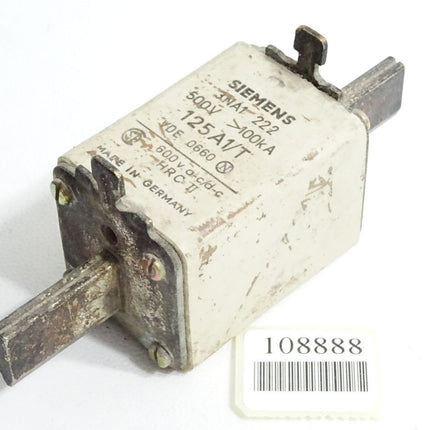 Siemens Sicherung 3NA1222 3NA1 222 500V 100kA 125A  1/T - Maranos.de