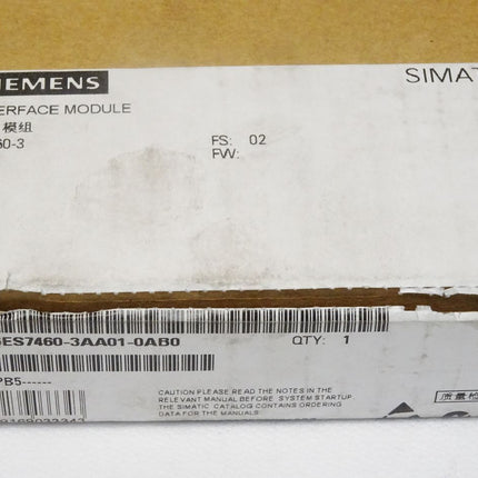 Siemens 6ES7460-3AA01-0AB0 / 6ES7 460-3AA01-0AB0 / Neu OVP - Maranos.de