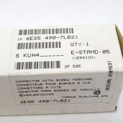 Siemens Schraubstecker 6ES5490-7LB21 / 6ES5 490-7LB21 / Neu OVP - Maranos.de