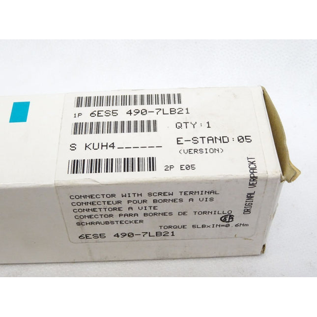 Siemens Schraubstecker 6ES5490-7LB21 / 6ES5 490-7LB21 / Neu OVP - Maranos.de