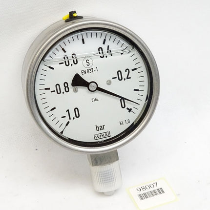Wika -1.0...0 bar Glycerin-Manometer / Neu - Maranos.de