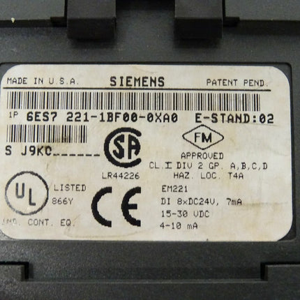 Siemens Simatic S7 6ES7221-1BF00-0XA0 / 6ES7 221-1BF00-0XA0 - Maranos.de