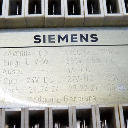 Siemens 4AV9604-1CB Stromversorgung 30-27-24 VDC - Maranos.de