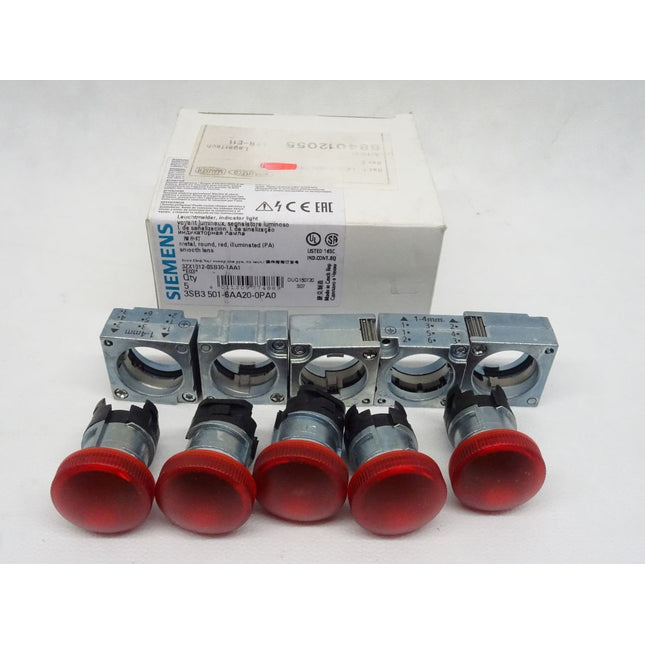 Siemens 3SB3501-6AA20-0PA0 / 3SB3 501-6AA20-0PA0 Leuchtmelder Rot NEU-OVP - Maranos.de