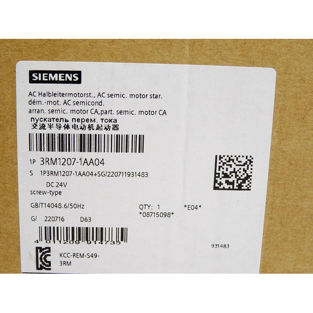 Siemens AC Halbleitermotorstarter 3RM1207-1AA04 / Neu OVP - Maranos.de
