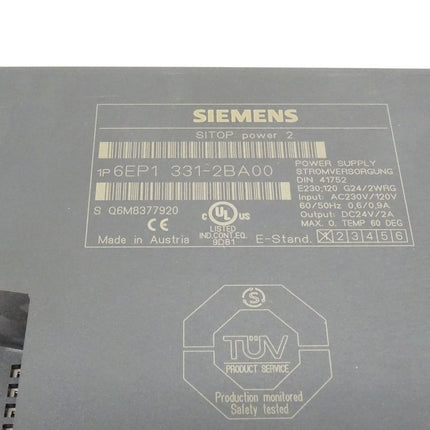 Siemens 6EP1331-2BA00 / 6EP1 331-2BA00 SITOP power 2 Stromversorgung NEU - Maranos.de