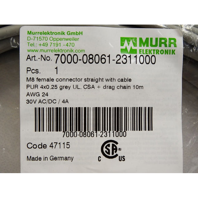 Murr Elektronik Kabel 7000-08061-2311000 / Neu OVP - Maranos.de