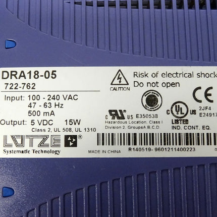 Lutze DRA18-05 / 722-762 / 722762 - Maranos.de