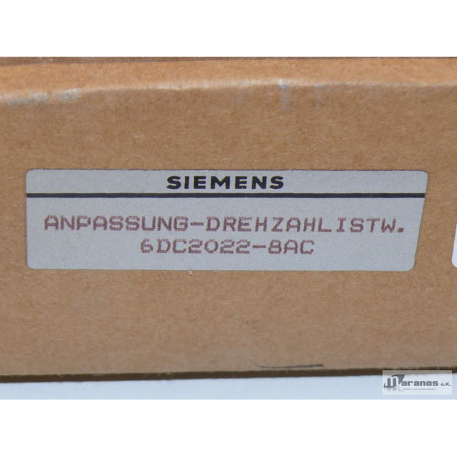NEU-OVP: Siemens 6DC2022-8AC / 6DC2 022-8AC Anpassung Drehzahlistw. - Maranos.de