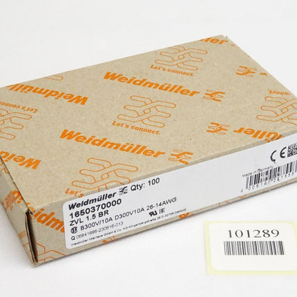 Weidmüller Steckverbinder ZVL 1.5 BR 1650370000 / Inhalt:100 Stück / Neu OVP - Maranos.de