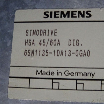 Siemens Simodrive HSA 45/60A DIG. 6SN1135-1DA13-0GA0 - Maranos.de