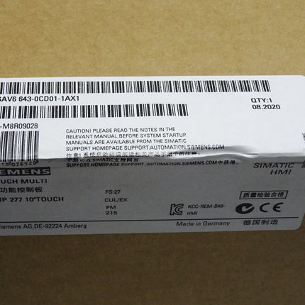 Siemens MP277 10" Touch Multi Panel 6AV6643-0CD01-1AX1 6AV6 643-0CD01-1AX1 / Neu OVP versiegelt - Maranos.de