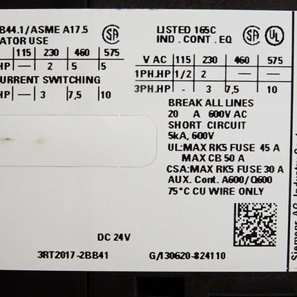 Siemens Sirius 3RT2017-2BB41 Leistungsschütz - Maranos.de