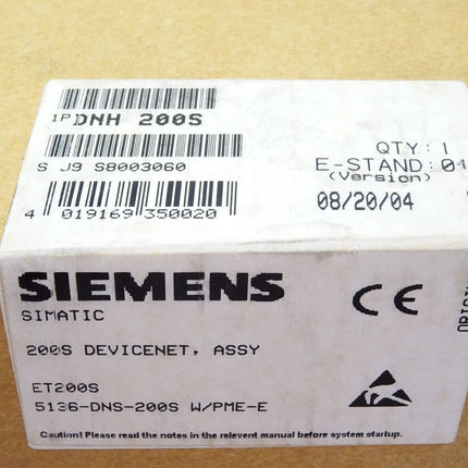 Siemens Simatic ET200S DeviceNet DNH200S SST 5136-DNS-200S / Neu OVP versiegelt - Maranos.de