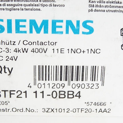 Siemens Schütz 3TF2111-0BB4 / Neu OVP - Maranos.de
