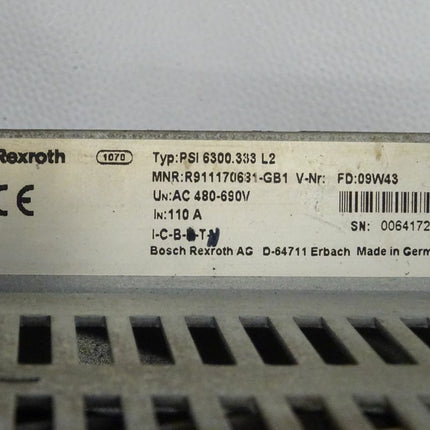 Rexroth PSI 6300.333 L2 Frequenzumrichter R911170631-GB1 / 480-690V / 110A - Maranos.de