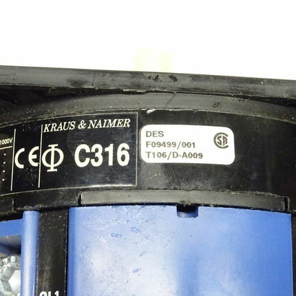 Kraus & Naimer C316 T106/D-A009 Lasttrennschalter Steuerschalter Schalter neu - Maranos.de