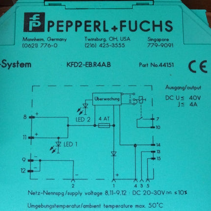 Pepperl+Fuchs K-System KFD2-EB.R4A.B / 44151 / Neu OVP - Maranos.de