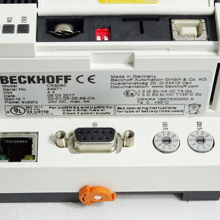 Beckhoff CX8080 Embedded-PC mit RS232/RS485 mit SD Karte und Windows Lizenz - Maranos.de