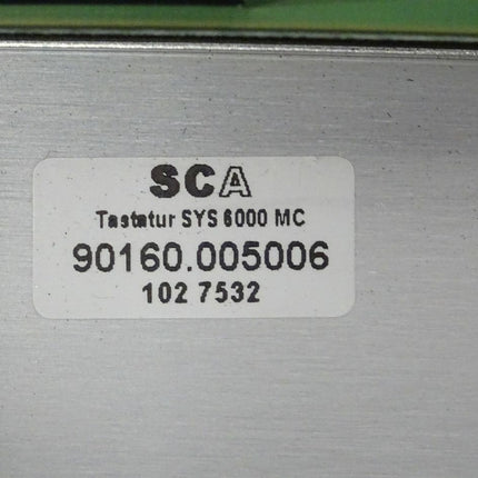 SCA Schucker SYS6000MC / 90160.005006 / 1027532 Tastatur Panel - Maranos.de