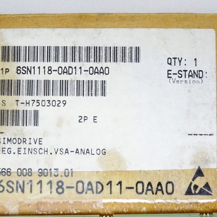 Siemens Simodrive Regeleinschub 6SN1118-0AD11-0AA0 / Neuwertig OVP - Maranos.de