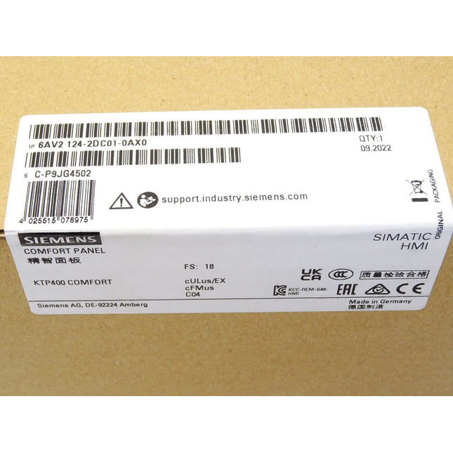 Siemens 6AV2124-2DC01-0AX0 6AV2 124-2DC01-0AX0 Simatic HMI Comfort Panel NEU-OVP versiegelt - Maranos.de